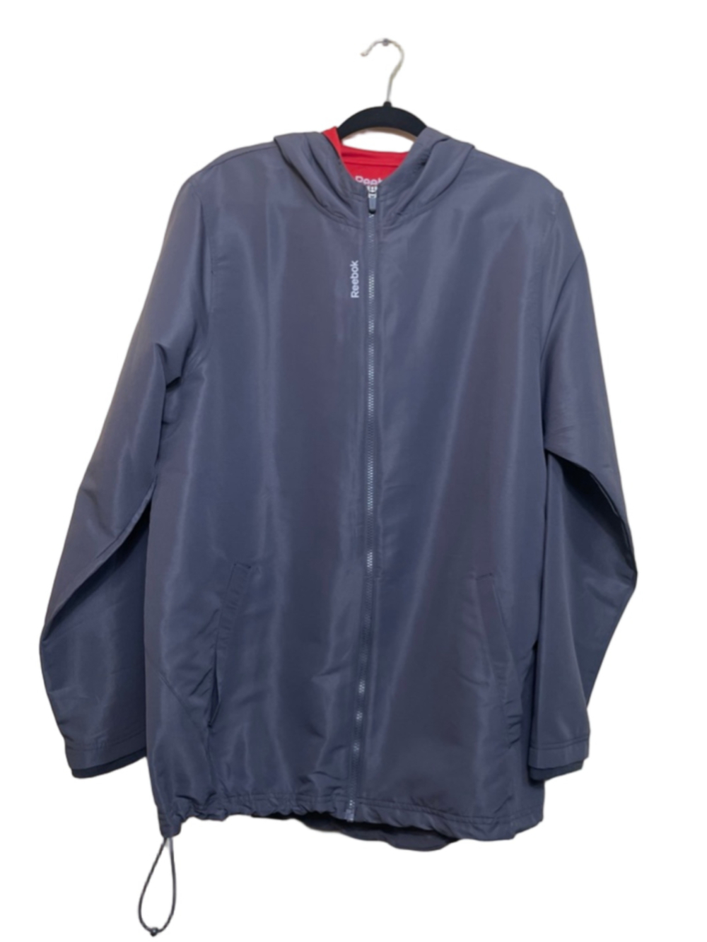 Reebok men’s Gray & Red Windbreaker Jacket XL